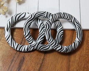 65MM Zebra Printed Silicone Ring