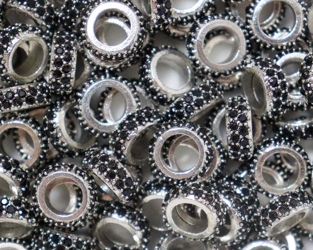 Wholesale 150Pcs 6 Styles Iron Rhinestone Spacer Beads 