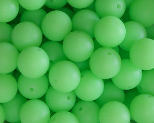 12MM Lime Green Glow in the Dark Silicone Bead - Bella's Bead Supply