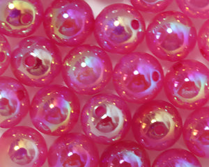 16MM Pink Acrylic Bead - Bella's Bead Supply