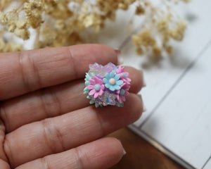 3D Multicolor Floral Fancy Bead Mix