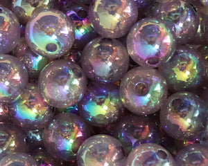 16MM Rainbow Black Glitter Acrylic Bead - Bella's Bead Supply