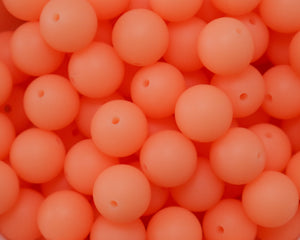 12MM Orange Glow in the Dark Silicone Bead - Bella's Bead Supply