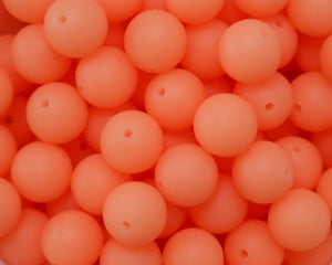 15MM Orange Glow in the Dark Silicone Bead - Bella's Bead Supply