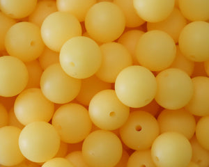 15MM Yellow Glow in the Dark Silicone Bead - Bella's Bead Supply