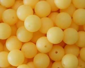 12MM Yellow Glow in the Dark Silicone Bead - Bella's Bead Supply