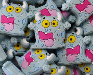 Happy Monster Silicone Focal Bead