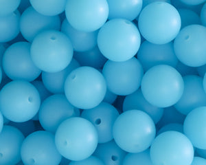 12MM Blue Glow in the Dark Silicone Bead - Bella's Bead Supply