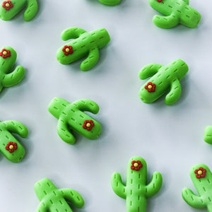 Floral Cactus Bead | silicone beads
