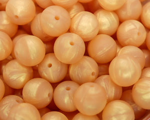 Pearl Gold | silicone beads
