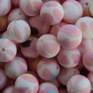 Pink Camo | silicone beads