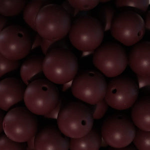 Burgundy | silicone beads
