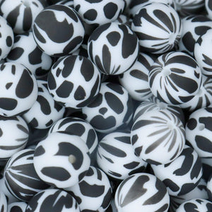 Cow Printed Beads | silicone beads