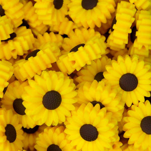 Mini Sunflower Focal Beads | silicone beads