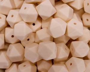 Ivory Hexagon Beads | silicone beads