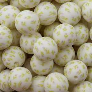 Tulip Printed Beads | silicone beads