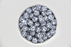 Grey Leopard | silicone beads