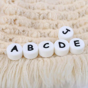 12MM Round Letter Beads - Bella's Bead Supply