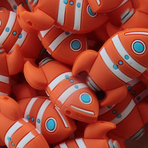 Rocket Ship Focal Beads | silicone beads