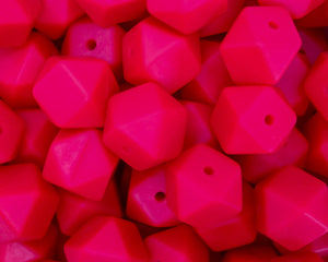 Cherry Hexagon Beads | silicone beads