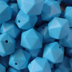 14MM Sky Blue Icosahedron - Bella's Bead Supply
