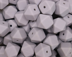Glacier Grey Hexagon Beads | silicone beads
