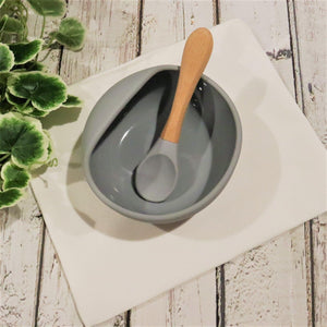 Silicone Bowl & Wooden Spoon | silicone beads