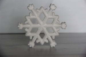 White Snowflake Teether | silicone beads