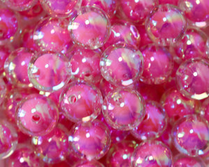 16MM Pink Double Layered Acrylic Bead - Bella's Bead Supply