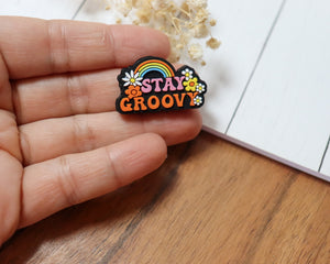 Stay Groovy Silicone Focal Bead