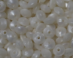 12MM Pearl White Lentil Silicone Bead