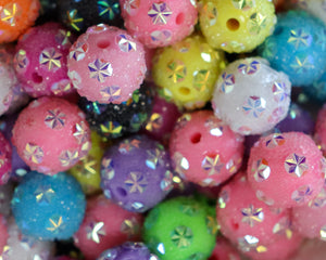 16MM Sugar Star Acrylic Bead Mix