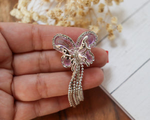 Metal Acrylic Butterfly Fancy Bead