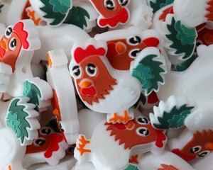 Rodney the Rooster Silicone Focal Bead