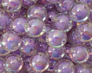 16MM Lilac Purple Double Layered Acrylic Bead - Bella's Bead Supply