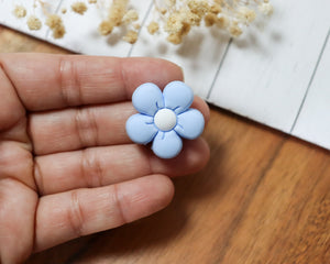 Retro Flower Silicone Focal Bead