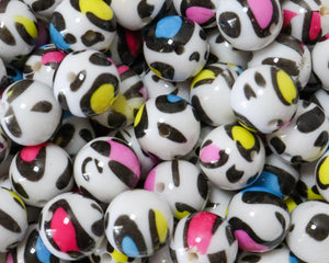 16MM Color Leopard Acrylic Bead Pack - Bella's Bead Supply