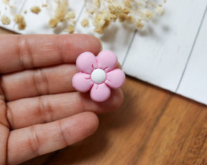 Retro Flower Silicone Focal Bead