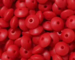 12MM Red Lentil Silicone Bead