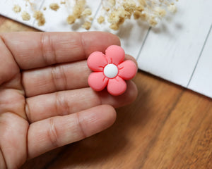 Retro Flower Silicone Focal Bead