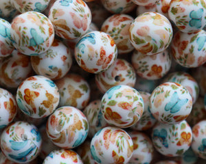 15MM Butterfly Printed Bead - Bella's Bead Supply