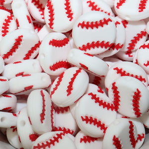 Double Sided Silicone Baseball Bead | silicone beads