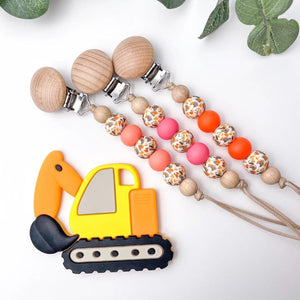 Digger The Excavator Teether | silicone beads