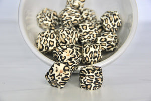 Leopard Printed Hexagon Beads | silicone beads