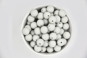 Grayish White | silicone beads