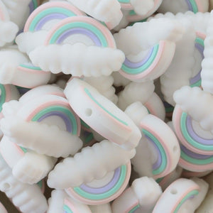 Cloud Rainbow Beads | silicone beads