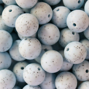 Light Blue Speckled | silicone beads