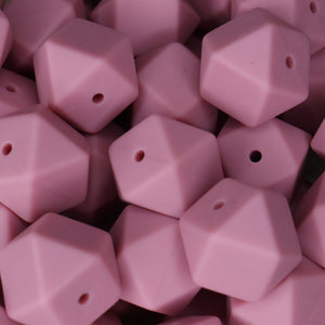 Blush Hexagon Beads | silicone beads