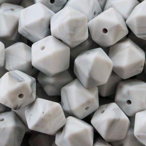 Marble Hexagon Beads | silicone beads