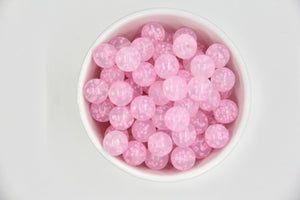 Pink Confetti Beads | silicone beads